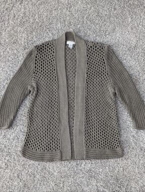Chico's women's Cardigan Sage Green Sweater 3/4 Sleeve